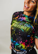 Load image into Gallery viewer, Neon Splatter Famous Crop
