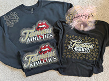 Load image into Gallery viewer, Famous Athletics rhinestone rollingstone- tshirt
