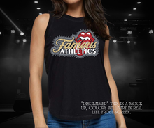 Load image into Gallery viewer, Famous Athletics rhinestone rollingstone- tank
