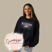 Load image into Gallery viewer, Rhinestone Platinum Elite Black Crew
