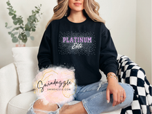 Load image into Gallery viewer, Rhinestone Platinum Elite Black Crew
