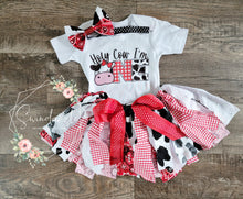 Load image into Gallery viewer, Holy Cow I'm One Tutu - Red
